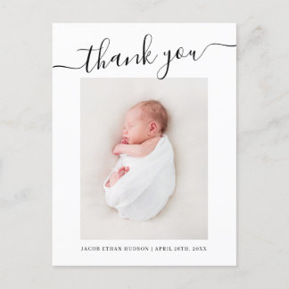Skript Vielen Dank Foto Overlay Baby Birth Announc Ankündigungspostkarte