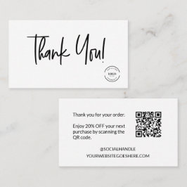 Skript Vielen Dank für die Bestellung QR Code Raba Visitenkarte