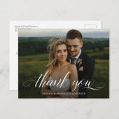 Skript Vielen Dank für Ihre Hochzeit Postkarte (Vorne/Hinten)