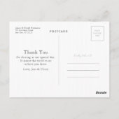 Skript Vielen Dank für Ihre Hochzeit Postkarte (Rückseite)