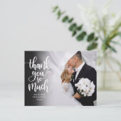 Skript Vielen Dank, so viel Hochzeit Foto Vielen D Postkarte (Stehend Vorderseite)