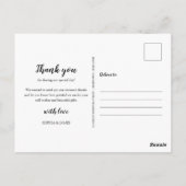 Skript Vielen Dank, so viel Hochzeit Foto Vielen D Postkarte (Rückseite)