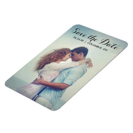 Skript Vollblutes Foto Speichern des Datumsfenster Magnet (Linke Seite)