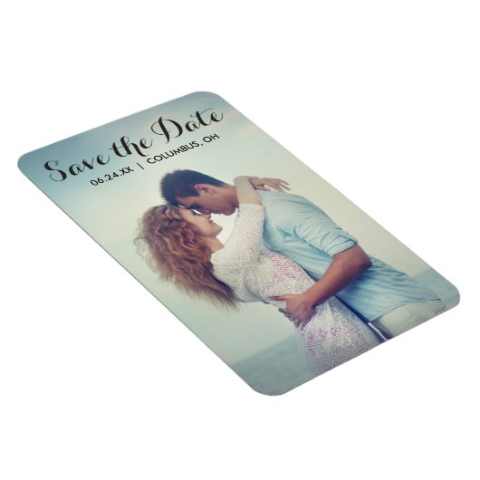 Skript Vollblutes Foto Speichern des Datumsfenster Magnet (Rechte Seite)