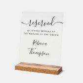 Skript vorbehalten Mutter des Groom-Gedenkmals Acrylschild (Winkel)