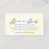 Skript Watercolor Yellow Baby Dusche Buchanfrage Begleitkarte (Vorderseite)