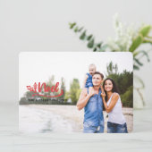 Skript Weihnachten Foto Moderne Urlaubsfotokarten (Stehend Vorderseite)
