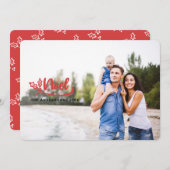 Skript Weihnachten Foto Moderne Urlaubsfotokarten (Vorne/Hinten)