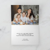 Skript Weihnachten und Inside Foto Schwarzer Feier Karte (Innenseite)