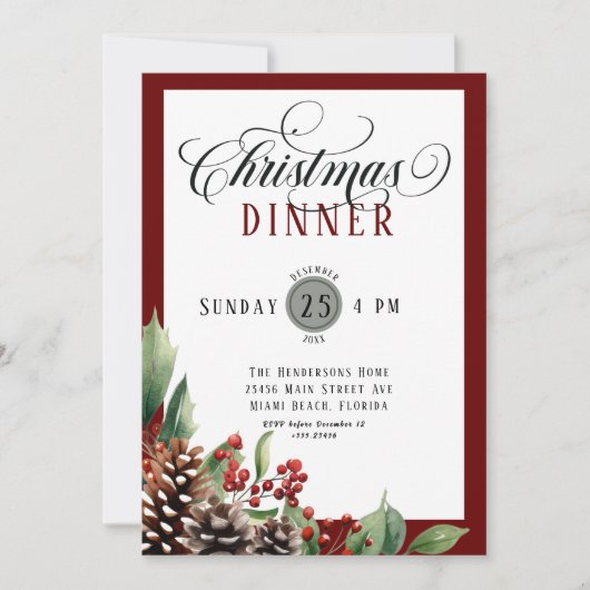 Skript Weihnachtsessen Einladung (Vorderseite)