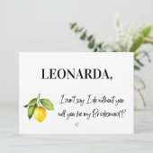 Skript Werden Sie meine Bridesmaid-Karte sein? Einladung (Stehend Vorderseite)