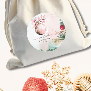 Skript Winter Weihnachten Mädchen Baby Shower Runder Aufkleber