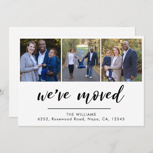 Skript Wir haben 3 Foto Moving Ankündigung verscho (Vorne/Hinten)