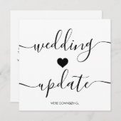 Skript Wir verkleinern kleinere Hochzeitsupdates Ankündigung (Vorne/Hinten)