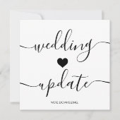 Skript Wir verkleinern kleinere Hochzeitsupdates Ankündigung (Vorderseite)