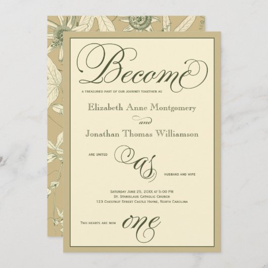 Skript wird als eine Christliche Einladung zur Hoc (Vorne/Hinten)