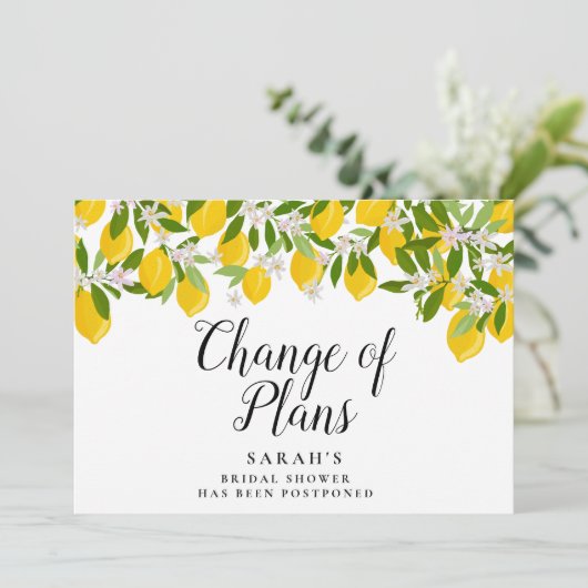 Skriptänderungen Brautparty Lemons Save The Date (Stehend Vorderseite)