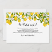 Skriptänderungen Brautparty Lemons Save The Date (Rückseite)