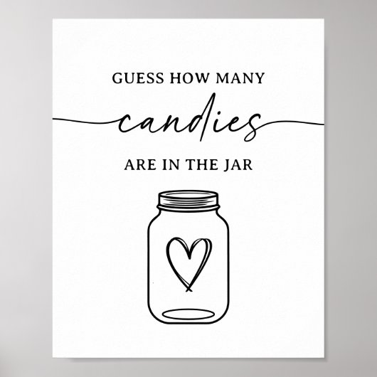 Skriptangabe Wie viele Candies sind im Jar-Zeichen Poster (Vorne)