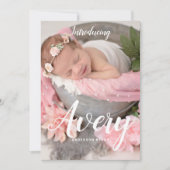 Skriptankündigung für Baby Girl Einladung (Vorderseite)