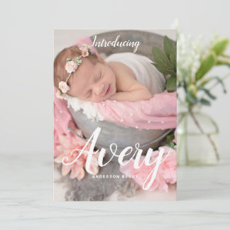 Skriptankündigung für Baby Girl Einladung