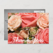 Skriptart und Rosen | Dankeschön Karte (Vorne/Hinten)