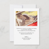 Skriptaufsätze Hochzeiten - Moderne Fotos Dankeskarte (Rückseite)