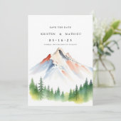 Skriptbearbeitbarer Berg Save The Date (Stehend Vorderseite)