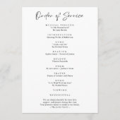 Skriptbeerdenkliche Reihenfolge des Dienstes billi Programm (Rückseite)