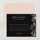 Skriptberatung und Wünsche Graduate Wildblume Blac Mitteilungskarte (Vorne/Hinten)