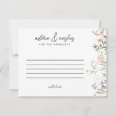 Skriptberatung und Wünsche Wildblume Mitteilungskarte (Vorderseite)