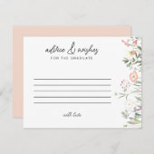 Skriptberatung und Wünsche Wildblume Mitteilungskarte (Vorne/Hinten)