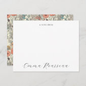 Skriptbeschreibung für Aquarellfarben-Wildblumen a Mitteilungskarte (Vorne/Hinten)