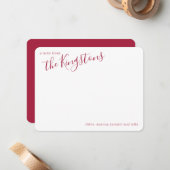 Skriptbeschreibungskarte für die Familie Scarlet Mitteilungskarte (Vorderseite/Rückseite Beispiel)