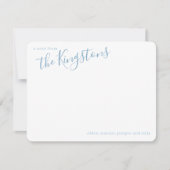 Skriptbeschreibungskarte für dumme blaue Familienn Mitteilungskarte (Vorderseite)