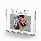 Skriptbeste Freunde für immer Personalisiert Fotoblock (Rechts)