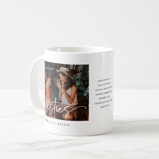 Skriptbestie Foto Keepake & Quote-Geschenk Kaffeetasse (Vorderseite Links)