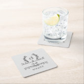 SkriptBlätter für mit Monogramm Personalisierte Fa Rechteckiger Pappuntersetzer (Vor Ort)