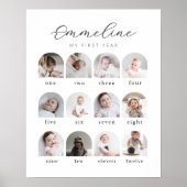 Skriptbögen 1. Jahr Foto Collage Foam Board Poster (Vorne)