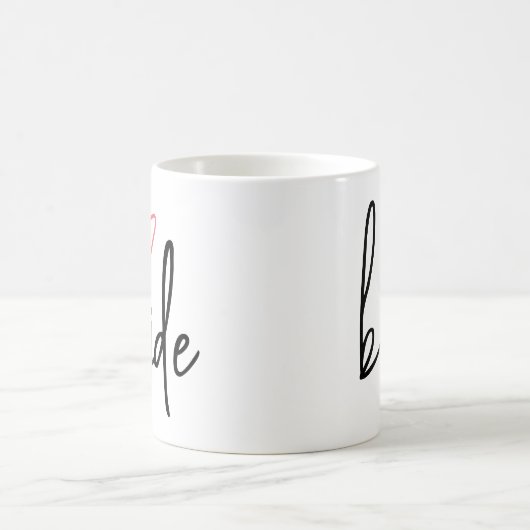 SkriptBraut mit rot-rosa Hochzeit Kaffeetasse (Mittel)