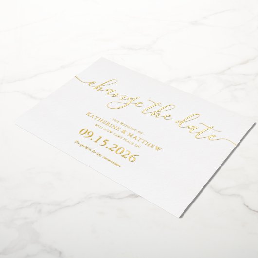 Skriptbriefe, die auf Hochzeit verschoben werden,  Folieneinladung (Gedreht)