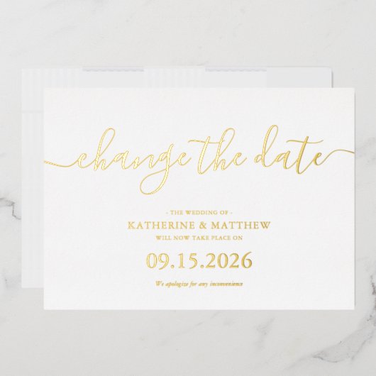 Skriptbriefe, die auf Hochzeit verschoben werden, Folieneinladung (Briefumschlag)