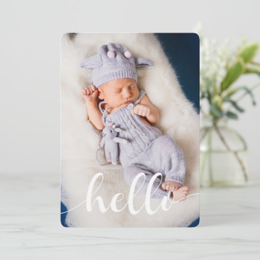 Skriptbriefe Geburtshilfeverkündungen Ankündigung (Stehend Vorderseite)