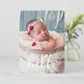 Skriptbriefe Geburtshilfeverkündungen Ankündigung (Stehend Vorderseite)