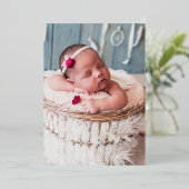 Skriptbriefe Geburtshilfeverkündungen Folieneinladung (Stehend vorne)