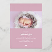 Skriptbriefe Geburtshilfeverkündungen Folieneinladung (Rückseite)