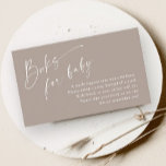 Skriptbücher für eine neutrale Baby-Dusche Begleitkarte<br><div class="desc">Script Books für Baby Neutral Baby Shower Enclosure Card. Klicken Sie auf die Schaltfläche Personalisieren,  um dieses Design mit Ihren Details anzupassen.</div>