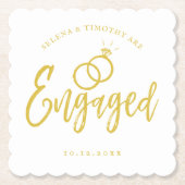 Skriptbuchstaben für die Anhängerschaft | Gold Untersetzer (Vorderseite)