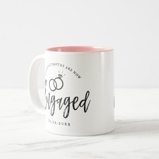 Skriptbuchstaben für die Anhängerschaft Zweifarbige Tasse (Vorderseite Links)