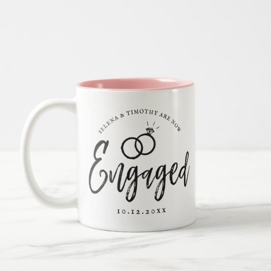 Skriptbuchstaben für die Anhängerschaft Zweifarbige Tasse (Links)